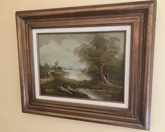 Signed Elton oil painting