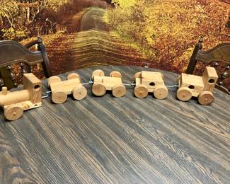 5-pc wooden train
