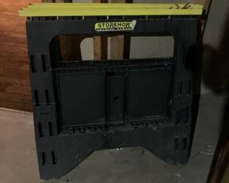 Folding sawhorses