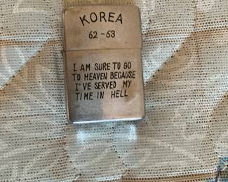 Cigarette lighter from Korean War
