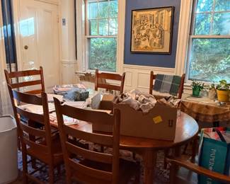 Dining table and chairs