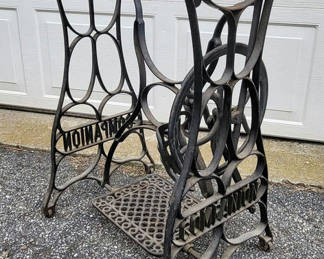 Lot 102: Antique Companion Cast Iron Sewing Base (#5)