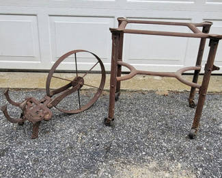 Lot 79: Antique Cast Iron Farm Pieces