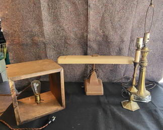 Lot 87: Lot of 4 Lamps w/1 Edison Style Bulb