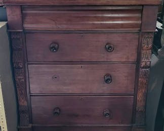 Lot 45: Antique Hand Made Chest of Drawers c1870