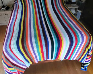 Lot 10: Vintage Hand Made "Granny" Blanket XL (#1)