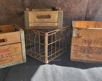 Lot 67: Lot of 4 Antique Milk Crates