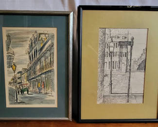 Lot 26: Lot of 2 Street Scene Art Pieces