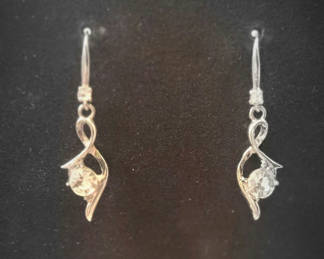 Lot 8: Pair of Sterling .925 Earrings w/ Stones