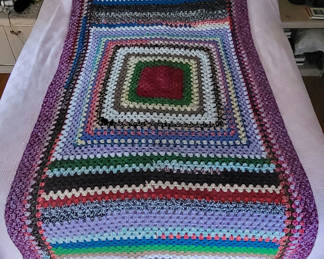 Lot 11: Vintage Hand Made "Granny" Blanket (#2)