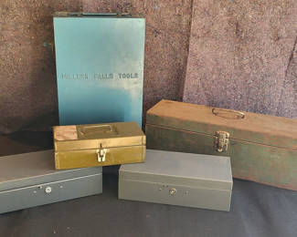 Lot 83: Lot Of 5 Vintage Tool Boxes