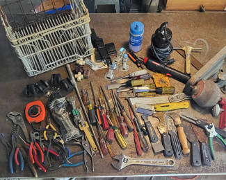 Lot 80: Miscellaneous Tool Lot w/Milk Crate (#1)
