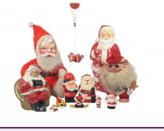 Vintage Santa Lot Candles, Banks, Plush & More