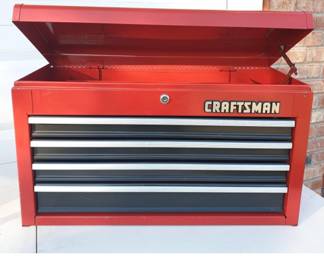 Craftsman Four Drawer Red Steel Tool Chest Top Box