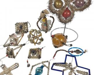 Assortment of Handmade Antique Victorian Glass Christmas Ornaments