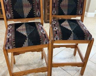 Southwestern pattern bar stools