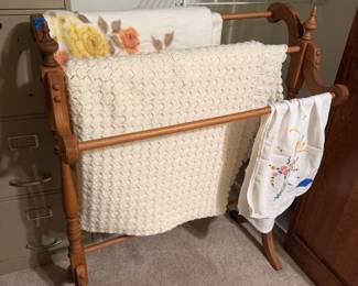 Amish quilt rack
