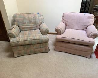 Matching "momma bear" oversized armchairs with matching couch