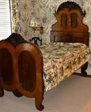 PAIR of French Victorian twin beds, ca.1860-90