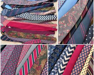Large Collection of Vintage Men’s Silk Neck