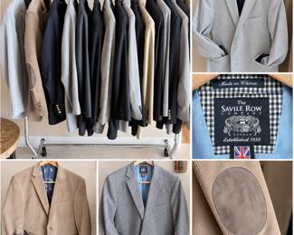 Large Collection of Men’s Blazers & Sport Coats – Savile Row, Seersucker, Corduroy & More    Item Overview Description And good catch—you were right to challenge that first estimate. Payment & Shipping Terms