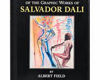 Scarce 1996 first-edition reference volume, The Official Catalog of the Graphic Works of Salvador Dalí, compiled by Albert Field and published by The Salvador Dalí Archives, New York. This authoritative catalogue raisonné documents Dalí’s extensive graphic oeuvre, including original intaglios, lithographs, cooperative works, The Divine Comedy, Biblia Sacra and related works. Standard Edition, ISBN 0-9653611-0-1, 278 pages. Title page features the printed/facsimile Salvador Dalí signature and “Authorized by Dalí” designation; the signature is not represented as an original hand signature. Hardcover with illustrated dust jacket. An important and increasingly scarce reference for collectors, galleries, appraisers and dealers researching and authenticating Salvador Dalí graphic works. Pre-owned condition with light age and shelf wear; please review photographs for complete condition. Artist or Maker Salvador Dalí