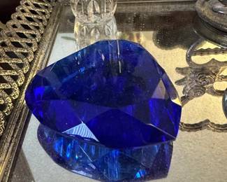Rosenthal Blue Heart Paperweight