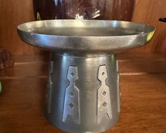 MCM EIK Norway Tin Candle Stick Tribal