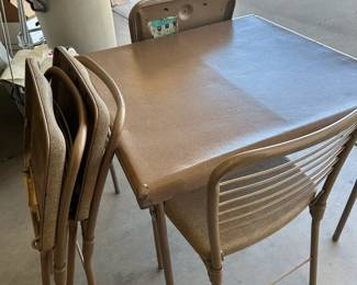 Vintage Cosco Card Table & Chairs