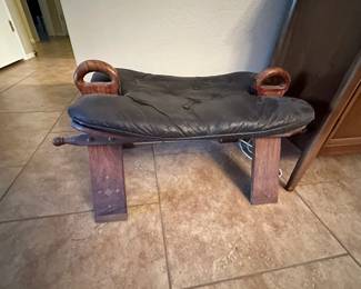 Mid Century Camel Saddle Stool