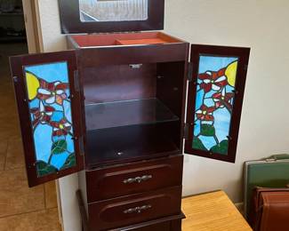 Thomas Pacconi Jewelry Box with Stained Glass