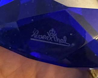Rosenthal Blue Heart Paperweight
