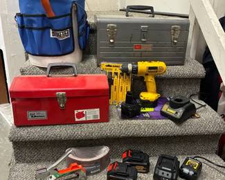 Dewalt Drill And Spare Lithium Batteries And More