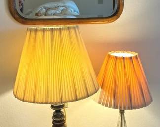 Table Lamps And Mirror