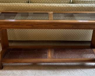 Wood And Glass Sofa Table