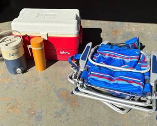 Tommy Bahama Beach Chairs And Igloo Cooler