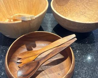 Wooden SaladServing Bowls