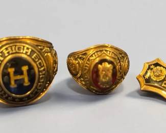 10K Gold Class Rings  10K Beta Theta Pi Pin