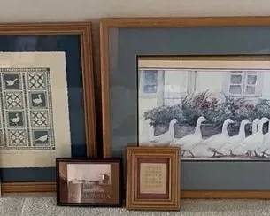 Framed Wall Art Collection Bundle Signed Prints Photo Tapestry Cross Stitch