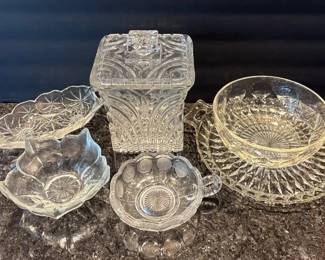 Large Lidded Candy Jar Other Glass Serving Pieces