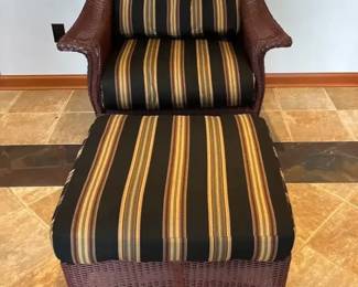 Rattan Armchair And Ottoman