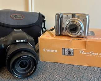 Sony CyberShot And Canon PowerShot A720 IS Cameras