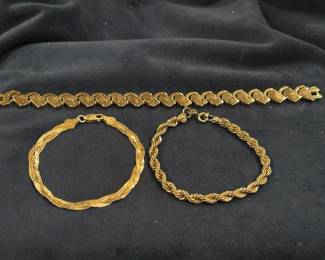 Sterling Heart Bracelets And Sterling Rope And Twisted Herringbone Bracelets