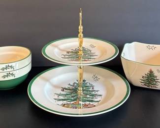 Spode Christmas Tree DoubleTier Serving Tray