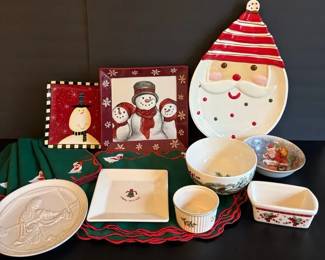 Holiday Serving Pieces  Linens