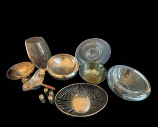 Silverplate And Glass Serving Dishes