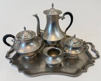 C Kurz  Co Pewter Coffee And Tea Service