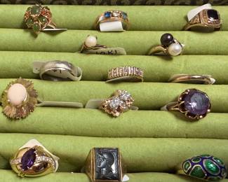 10, 14 and 18 kart gold rings