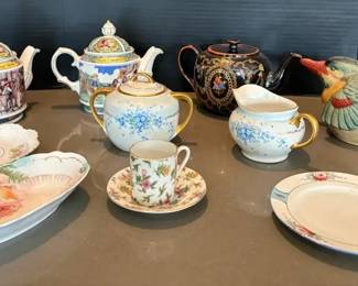 Sadler Teapots, Gibson Sons Teapot and Antique Dishes
