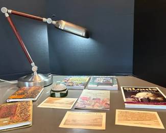 Swing Arm Table Lamp and St. Louis Books